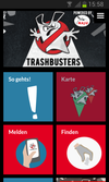 Trashbusters APP - Startbildschirm